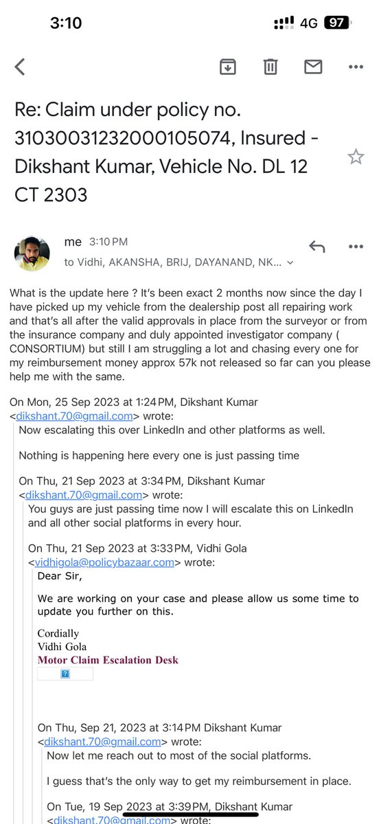 dikshant70's tweet photo. It’s been 2months now without any solution and chasing every one on daily basis. https://t.co/pLBXkCpMc5