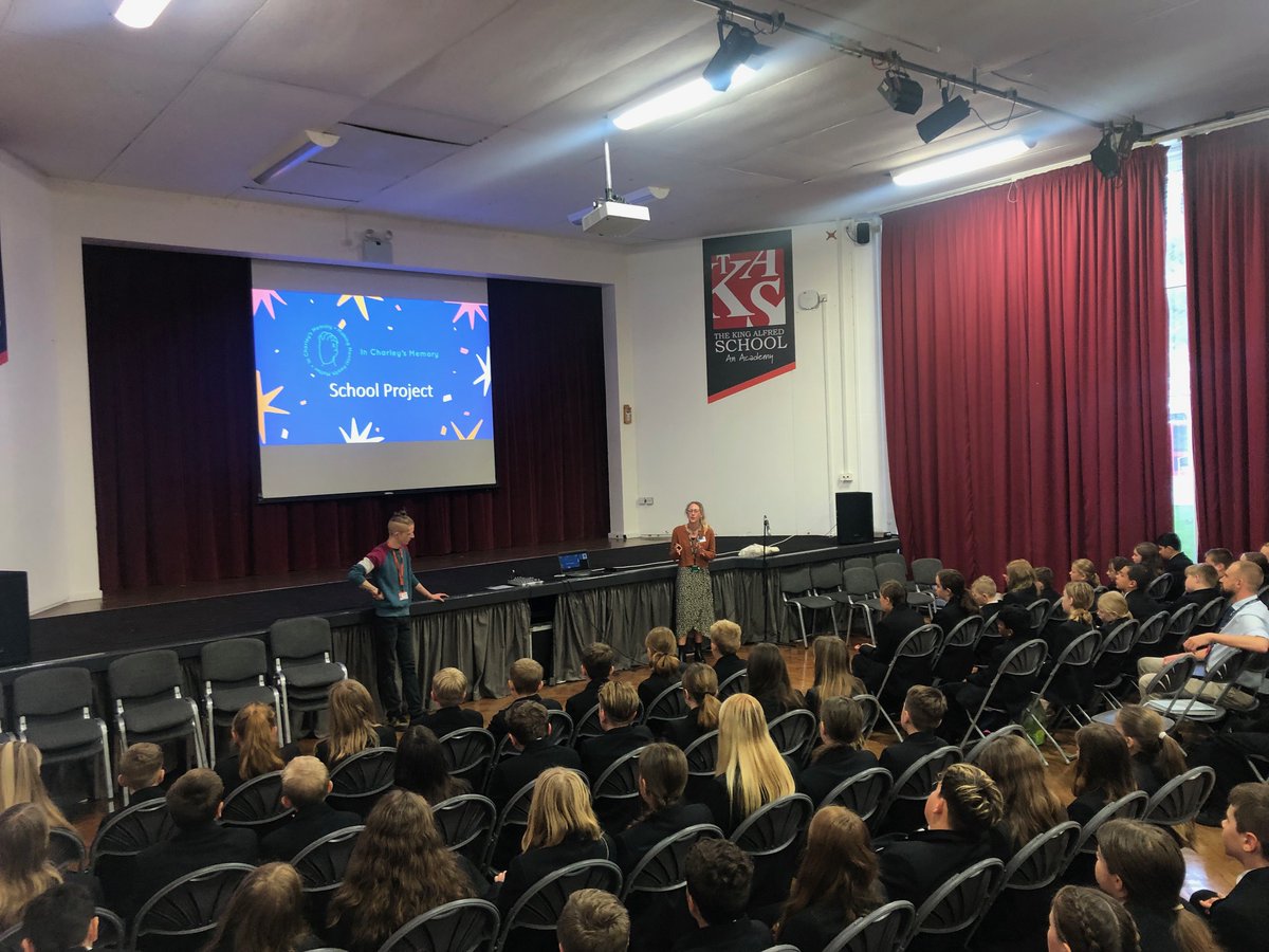 Another great assembly this morning.  We welcomed In Charley's Memory to speak to year 7’s about the support they can access, including lunchtime drop in sessions with Dudah, the charity’s designated school counsellor for TKASA.