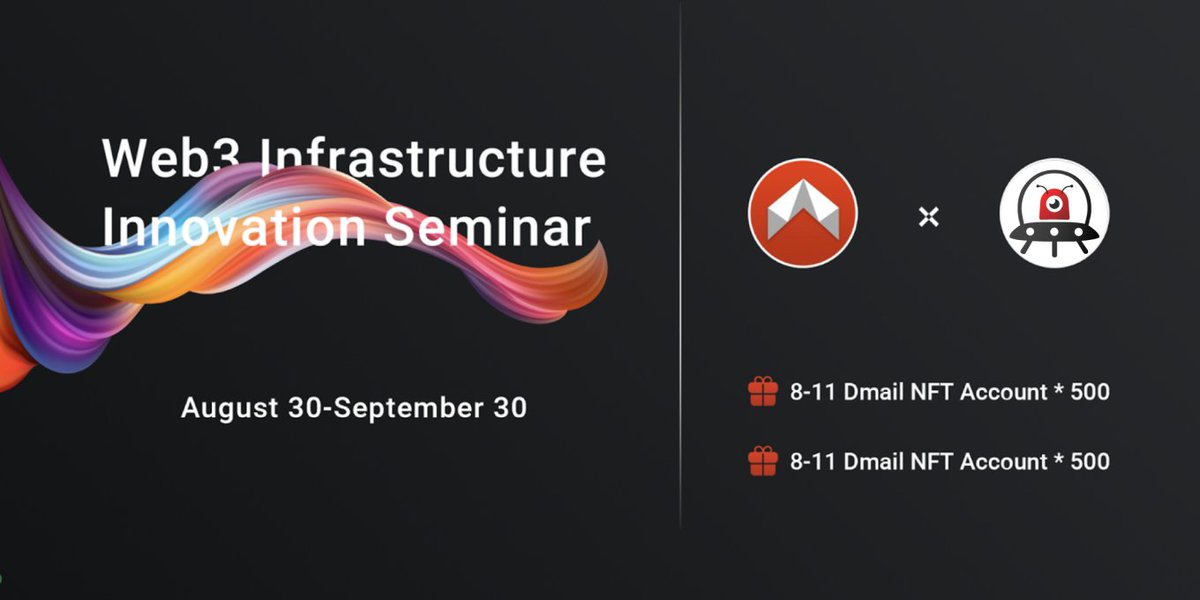 🛸Orbiter Finance is excited to join <a href="/Dmailofficial/">DMAIL.AI</a> Infra Innovation Seminar!

Dmail invites all Pira Fam to participate in a $50,000 prize pool distribution.

🎁 Reward:
-Free 8-11 digit Dmail NFT

🔗 Join now: taskon.xyz/campaign/detai…