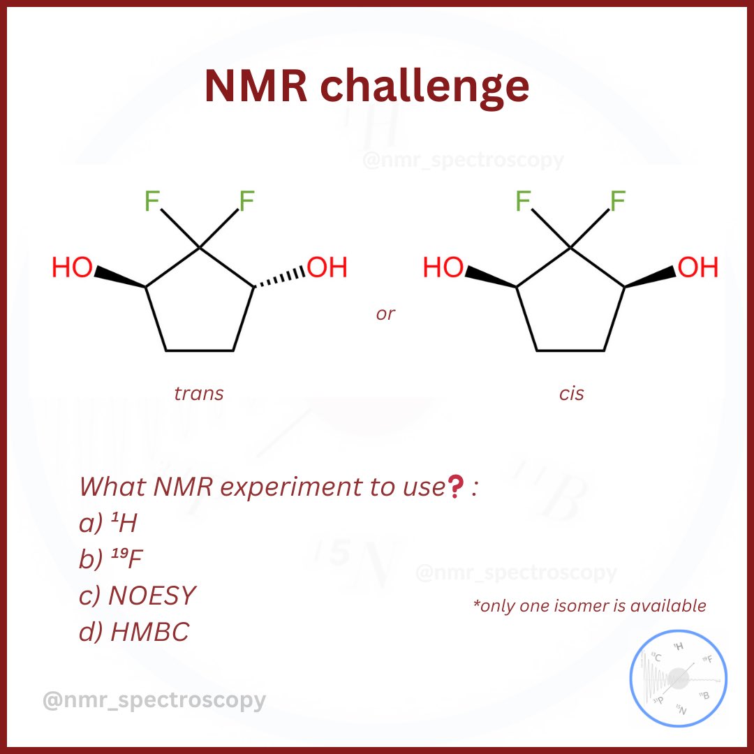NMRspectroscopy's tweet photo. 🧲❗️📚 Midweek NMR challenge. Use the poll bellow 👇
#nmr #nmrchat #chemistry #organicchemistry https://t.co/vXdwqVOHiR