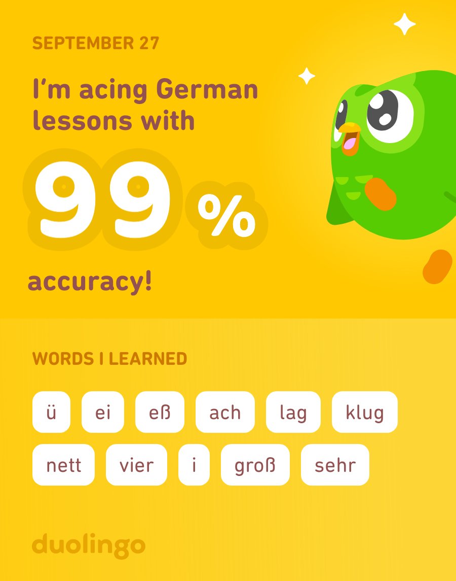 Barreda7Felipe's tweet photo. I’m learning German on Duolingo! It’s free, fun, and effective. https://t.co/HrjJ3OGMFH