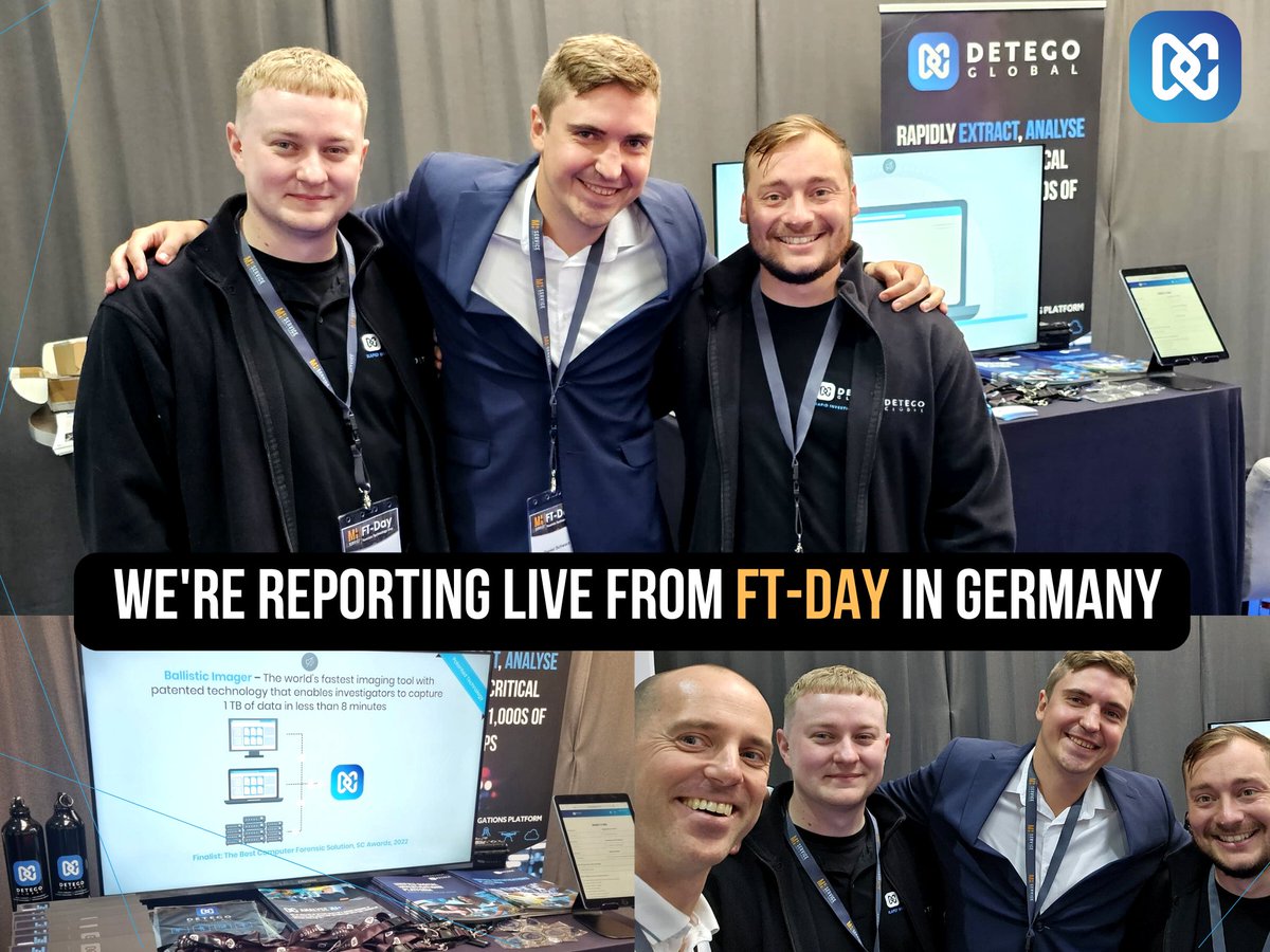Detegoforensics's tweet photo. Join us at #FTDay! Meet our team & see how our Digital Forensics Platform turbocharges investigations.
Our lightning-fast acquisition, precision triage & advanced AI streamline casework. Attend our workshop at 1:30 PM to experience our solutions & build unbreakable cases fast. https://t.co/NL5E6YO3Ou