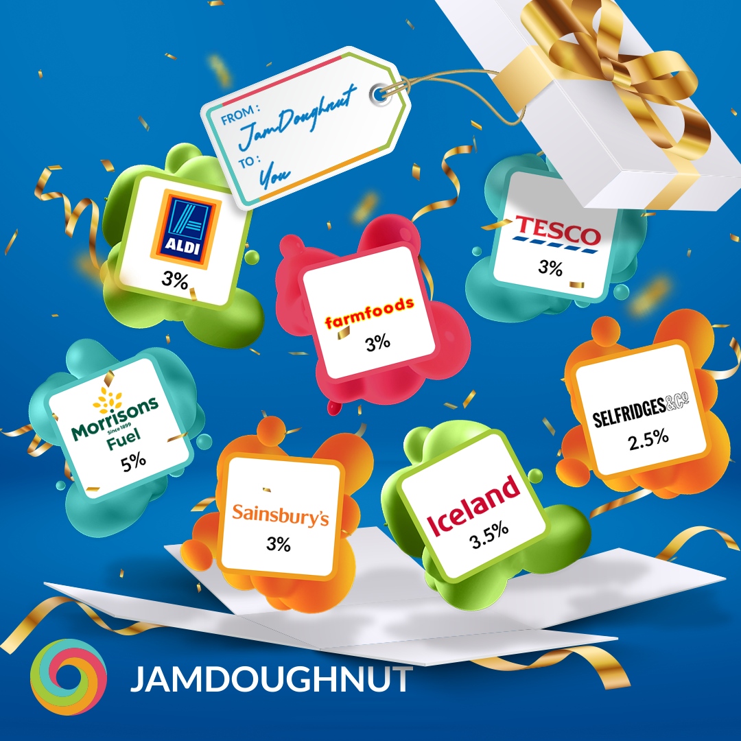 Unwrap Savings with JamDoughnut!  Our Pumped Up Range delivers cashback rewards from your favorite stores like Morrisons Fuel, Aldi, Selfridges, and more! Start saving while you shop.  

#PumpedUpSavings #JamDoughnutCashback #DebtFreeCommunity