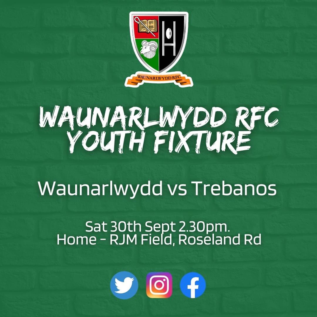 Waunarlwydd RFC Youth (@youthwaunrfc) on Twitter photo With a bye in the national Youth Plate, we take on Trebanos RFC in a friendly.
Should make for an exciting encounter....and with the 1sts home as well, it will be a great afternoon down the club.
See you there!
<a href="/waunarlwyddrfc/">Waunarlwydd RFC</a> <a href="/TrebanosRugby/">Trebanos Rugby</a> <a href="/AllWalesSport/">All Wales Sport</a>
#YouthRugbyRising With a bye in the national Youth Plate, we take on Trebanos RFC in a friendly.
Should make for an exciting encounter....and with the 1sts home as well, it will be a great afternoon down the club.
See you there!
<a href="/waunarlwyddrfc/">Waunarlwydd RFC</a> <a href="/TrebanosRugby/">Trebanos Rugby</a> <a href="/AllWalesSport/">All Wales Sport</a>
#YouthRugbyRising