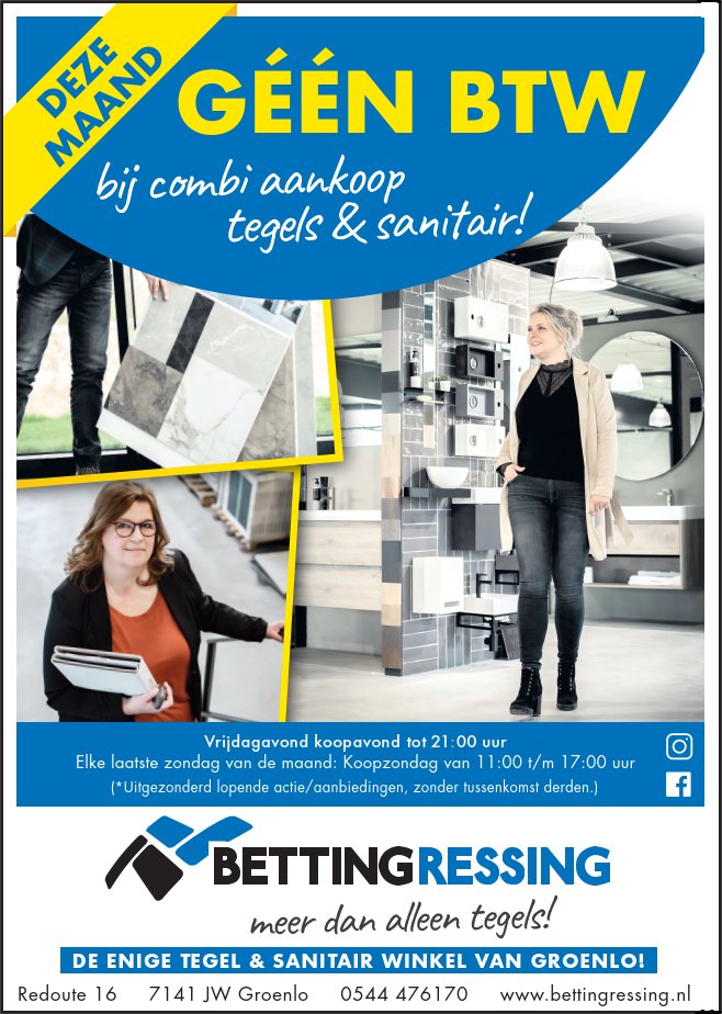 BettingRessing's tweet photo. OKTOBER...... Dus het is weer woonmaand bij Betting Ressing. Gratis advies en geen BTW bij de combinatie aankoop van tegels &amp; sanitair! Kom daarom snel langs en laat je verrassen.... https://t.co/wnEQravqOF