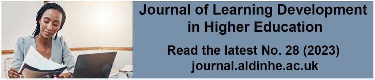 We are delighted to announce that Issue 28 of the Journal of Learning Development in Higher Education #JLDHE has now been released and is free to access here: journal.aldinhe.ac.uk #LoveLD