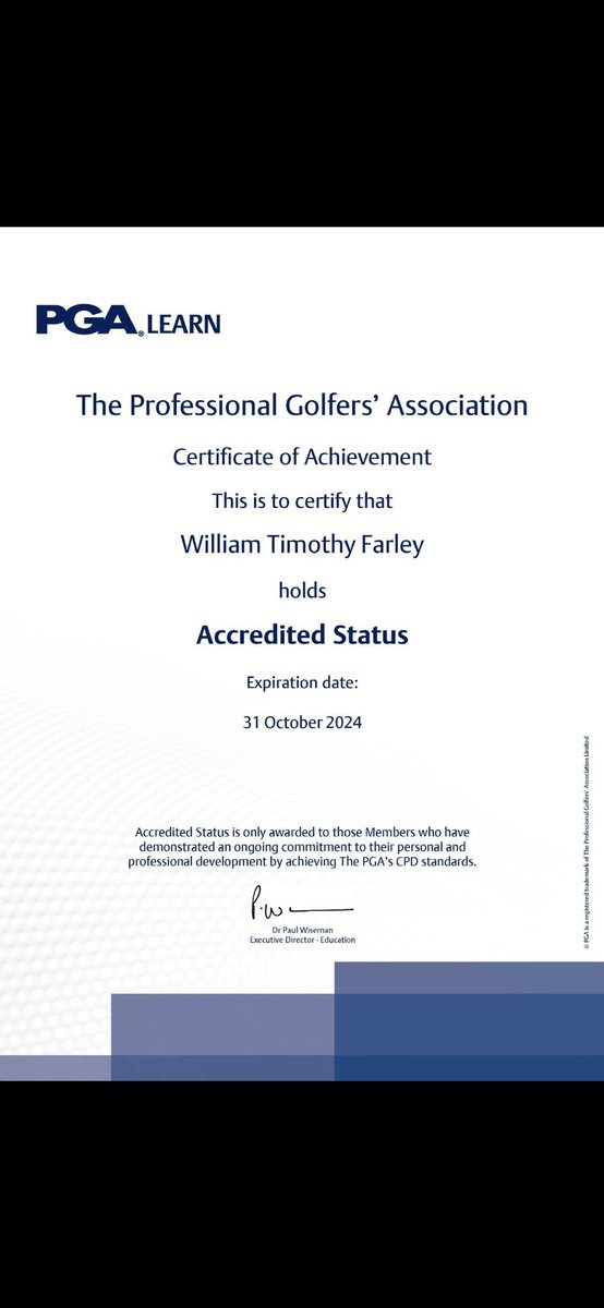 Nice to receive this from @ThePGA today. As a coach, everyday is a learning day and I feel it’s only right to keep on learning things to pass onto clients of IndoorOutdoor Golf. 
🧠📚✏️📖

@FairburnsEggs @TeamCExpLog @UphireUK 

#thepga #pgacpdaccredited #pgalearn

@PGA_Learn