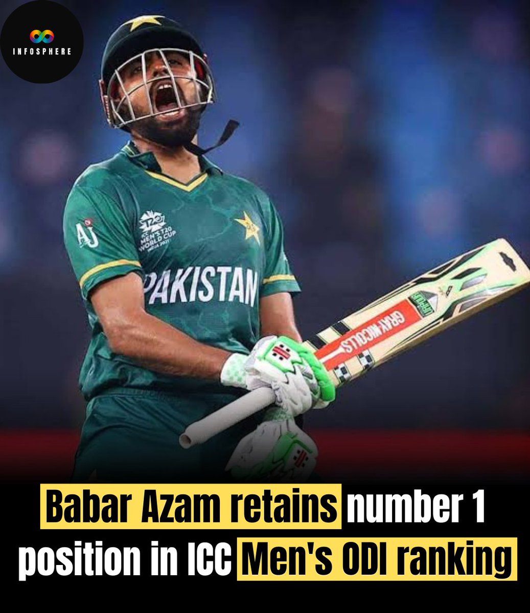 infosphers's tweet photo. Babar Azam's lead at the top of the ODI Batting Rankings continues to diminish with India star Shubman Gill making further inroads on the Pakistan skipper on the latest update.

#CricketRankings #BabarAzam #ShubmanGill #ICCWorldCup #Tiger3 #verydarkman https://t.co/aYjGmzCGcJ
