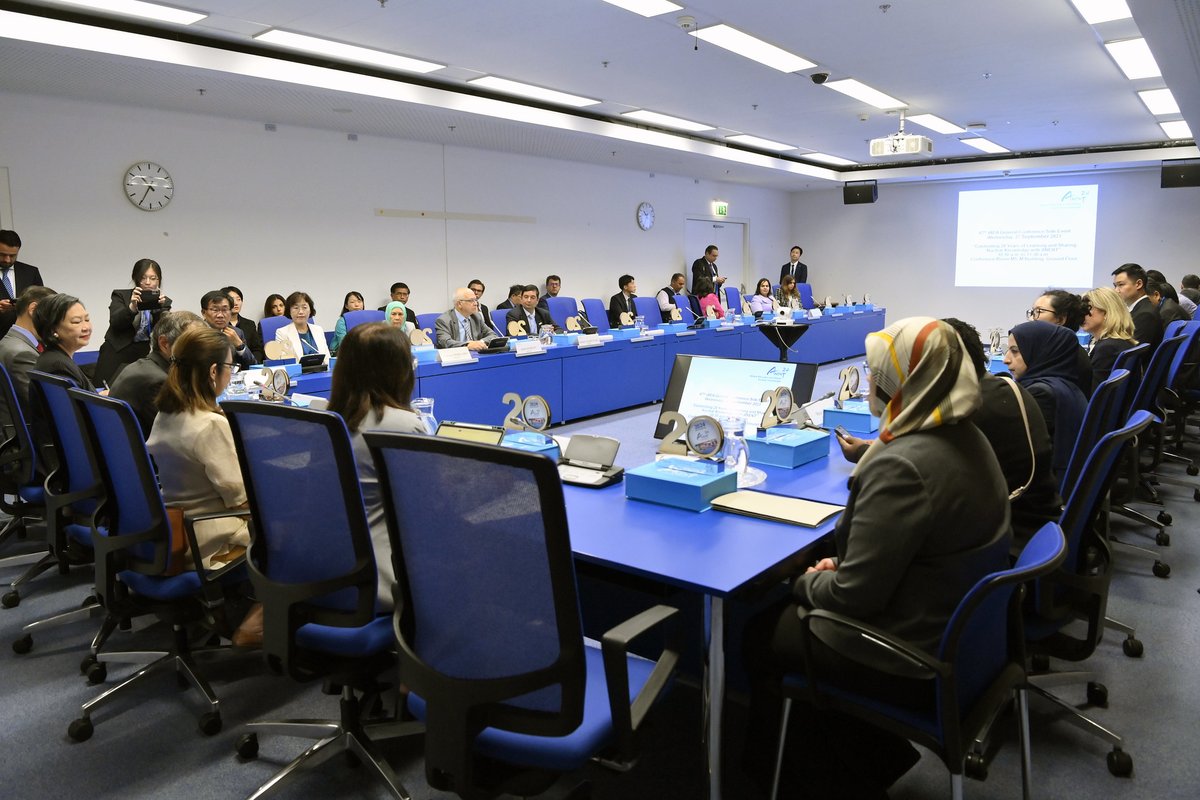 rafaelmgrossi's tweet photo. Congratulations to the Asian Network for Education in Nuclear Technology (ANENT) for 20 years of promoting knowledge and cooperation in nuclear education and research across Asia. Here's to more years of much success! #IAEAGC https://t.co/9f8lpKy6Un
