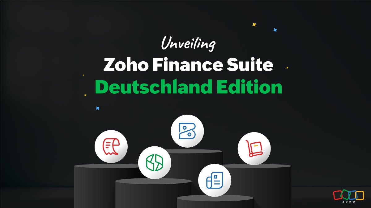 Zoho's tweet photo. 🇩🇪 Introducing Zoho Finance Suite, tailored for Germany's unique business landscape. 🎉

With this powerful platform, businesses can seamlessly handle back-office operations, manage business finance, and compliance. 

Read more here 👉 https://t.co/1abKSWiktr https://t.co/dh9UlNZerw