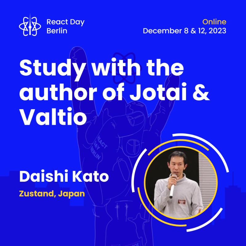 reactdayberlin's tweet photo. 🔥Both #React pros and rising stars will take over two stages at React Day Berlin. Meet creators, contributors, and super seniors such as @wSokra, @dai_shi, @eddiejaoude, @midudev, @maya_ndljk, @aidenybai.

See you in Berlin and online on 🔜 December 8 &amp; 12.
