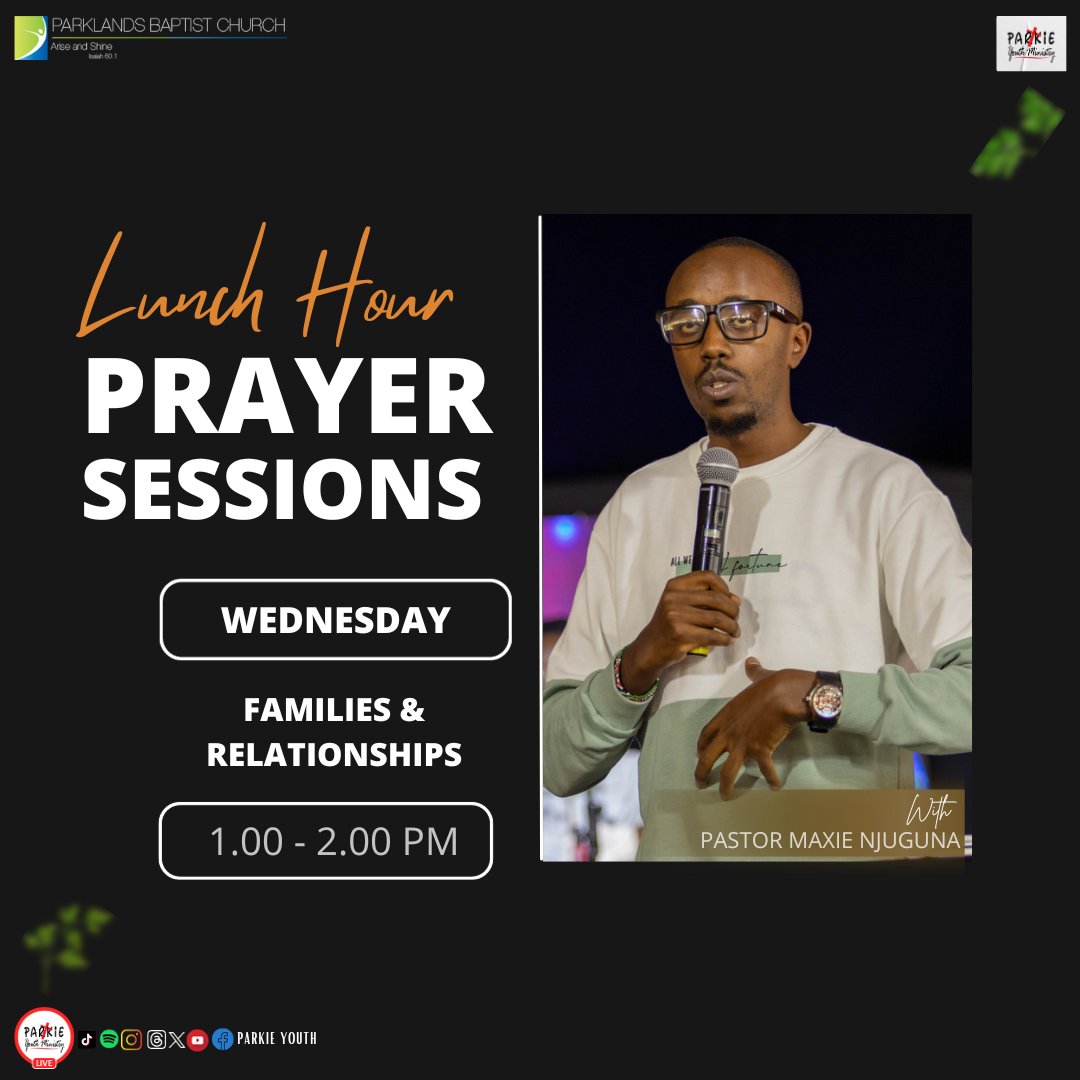 ParkieYouth's tweet photo. Join us for the Lunch Hour Prayer Sessions. Today we take time to pray for Families and Relationships.

https://t.co/z39LZod6e0

Share and Invite Your Family, Friends and Colleagues.

#SaviorsPrayerMovement
#2000Strong
#ParkieYouth
#Rebuild https://t.co/tIW0cUQyhp