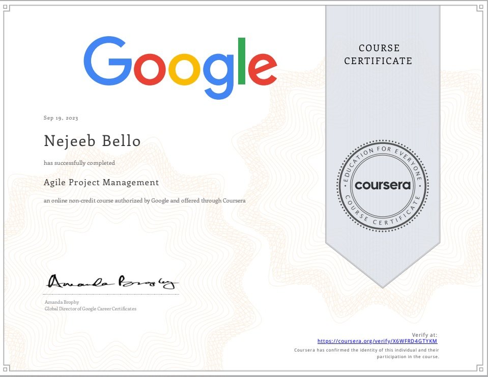 NejeebBello's tweet image. April till September I had issues with the Coursera portal. Finished the last 2 courses in May and June, but couldn&apos;t submit my final assignments till just this month, when I got my 2 remaining certificates, and a final one for the entire program.

#GoogleProjectManagement