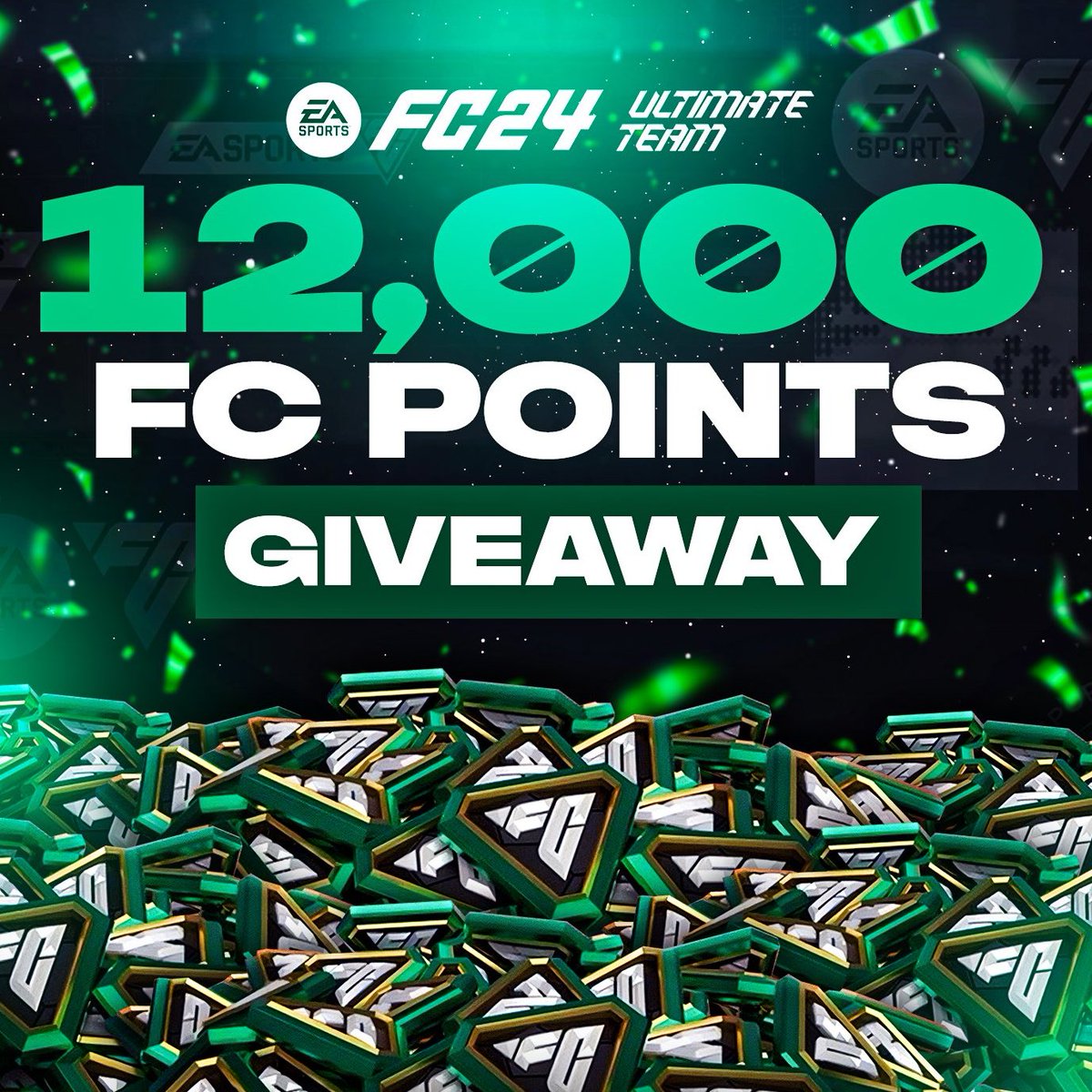 🥳 To celebrate the 𝐎𝐅𝐅𝐈𝐂𝐈𝐀𝐋 launch of @EASPORTSFC, we're giving away 12,000 FC Points! Simply REPOST to enter.. ✅ #FC24