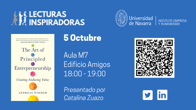 5 OCTUBRE, tenemos nuestro  seminario de #LecturasInspiradoras.  Catalina Zuazo, estudiante del grado de Filosofía, Política y Economía, presentará The Art of Principled Entrepreneurship.

Inscríbete aquí👇docs.google.com/forms/d/e/1FAI…