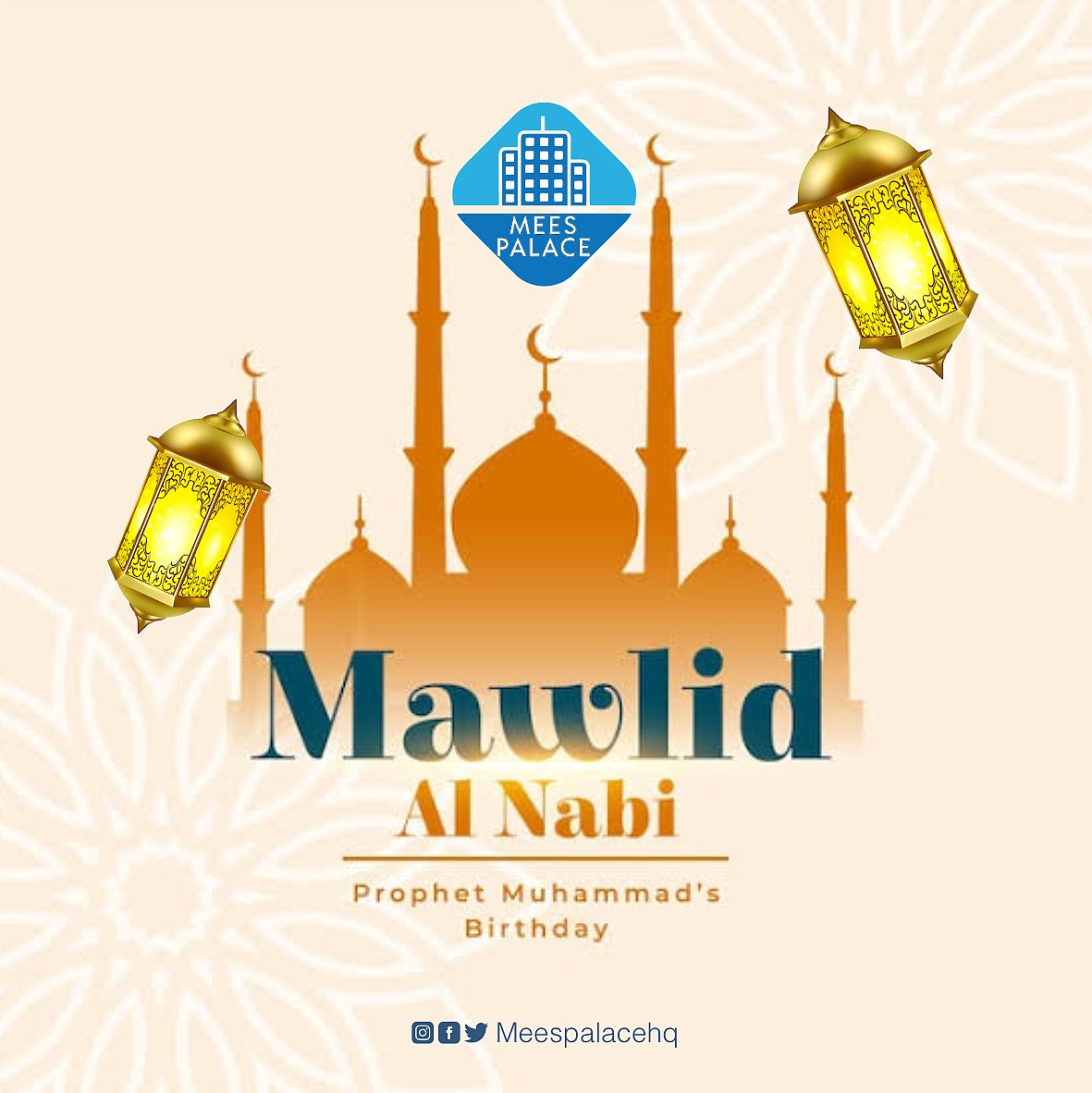 MeesPalaceHQ's tweet photo. May the auspicious occasion of Mawlid al-Nabi fill your life with eternal happiness and joy, May Allah is always there to help you lead a meaningful life.
Happy Mawlid al-Nabi to all our Muslim Customers.
#meespalace https://t.co/xHCc5ry0Qt