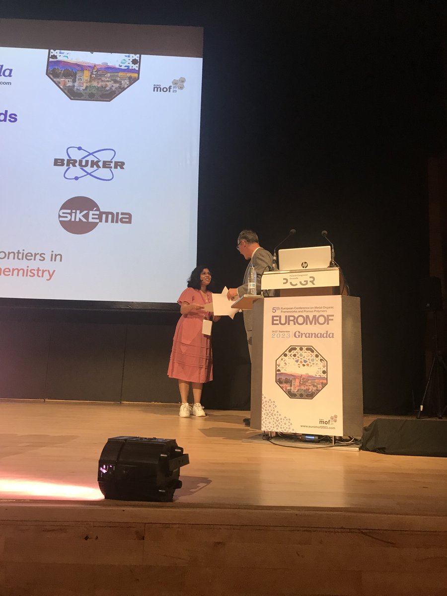 Congratulations to Ankita De from <a href="/SchneeSci/">Andreas Schneemann</a> group for poster award <a href="/Euromof2023/">EuroMOF 2023</a>