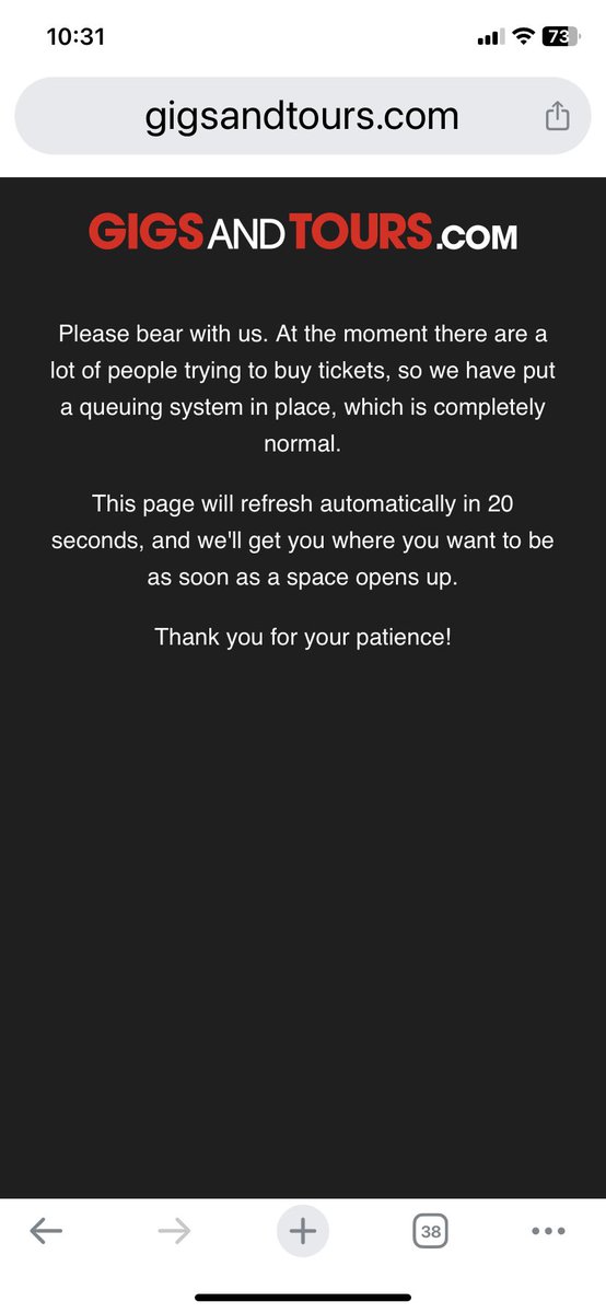 kittenkates's tweet photo. @gigsandtours  what a joke! Almost 2 hours of a screen refreshing and then this https://t.co/OKx0wkHkJ4