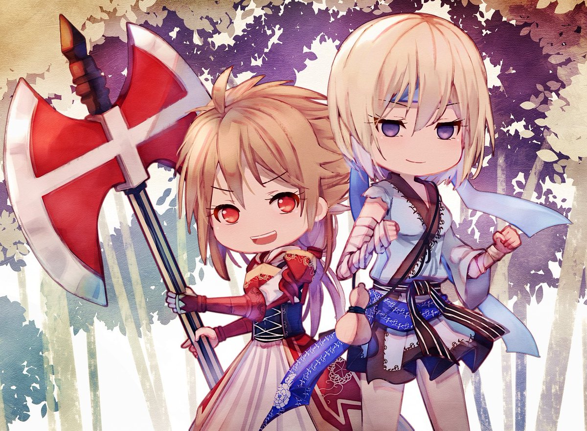 「FF1ジョブっ子、性別反転バージョン(いつもは戦モ黒が男、シ赤白が女)戦士以外は」|ステファン長嶋のイラスト