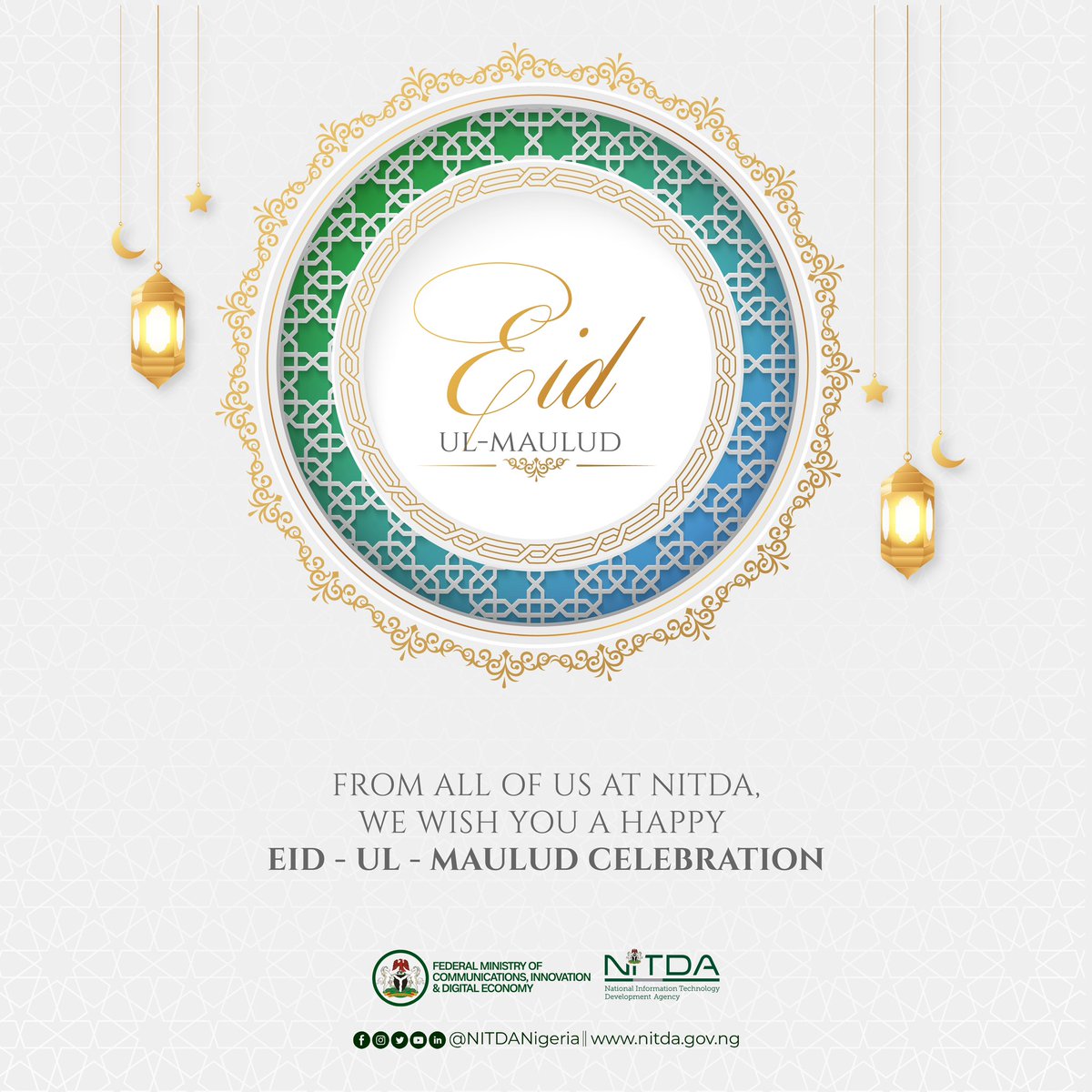 We wish you a Happy Eid- el- Maulud!
From all of us <a href="/NITDANigeria/">NITDA Nigeria</a>
