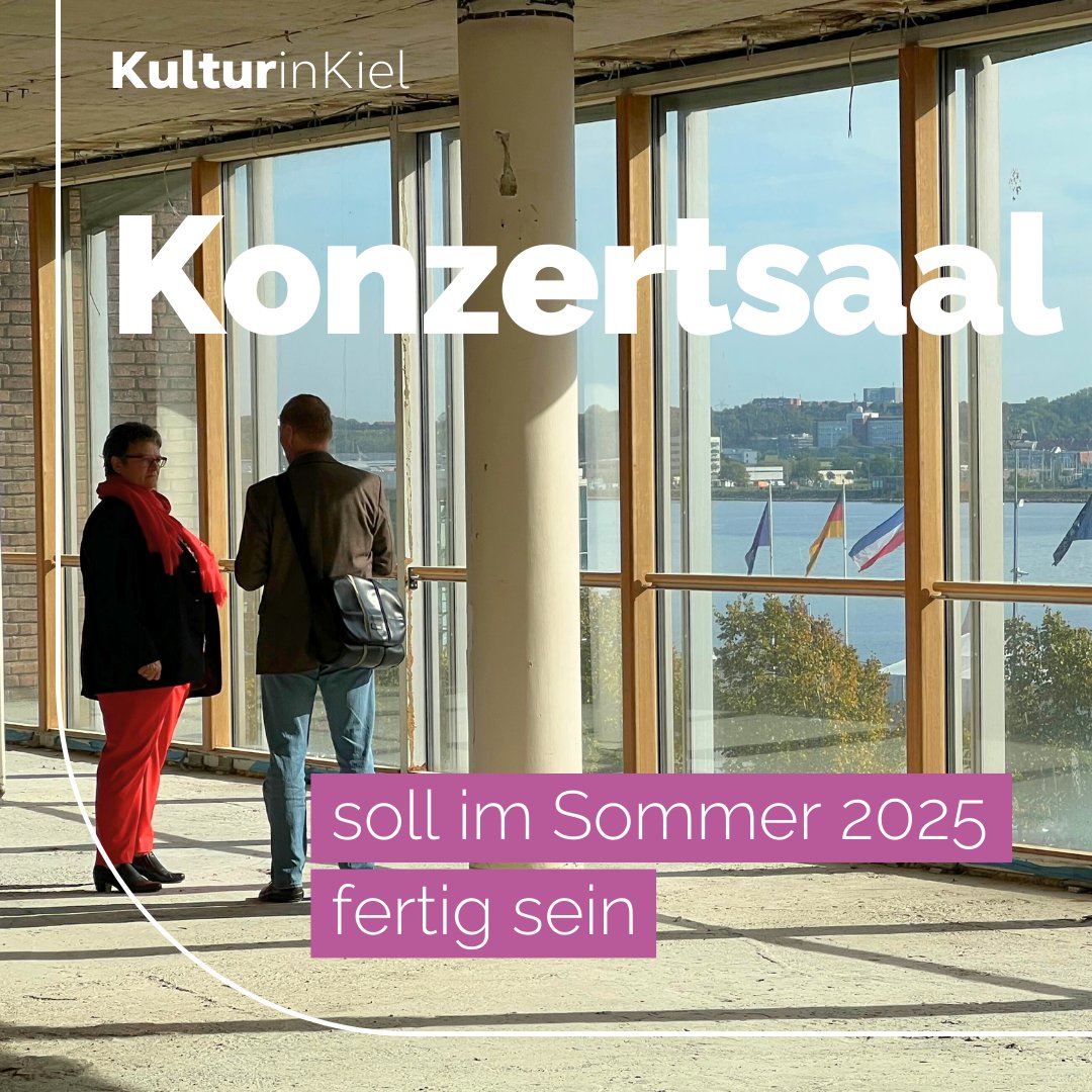 Auch die Sanierung des #Konzertsaal​s in #Kiel unterliegt den Einflüssen der Pandemie, des Kriegsgeschehens &amp; des Fachkräftemangels. Plus: spätere Übergabe des Förderbescheides des Bundes. Daher verzögert sich die Fertigstellung um 15 Monate.
Alle Infos 👉 sohub.io/rewc