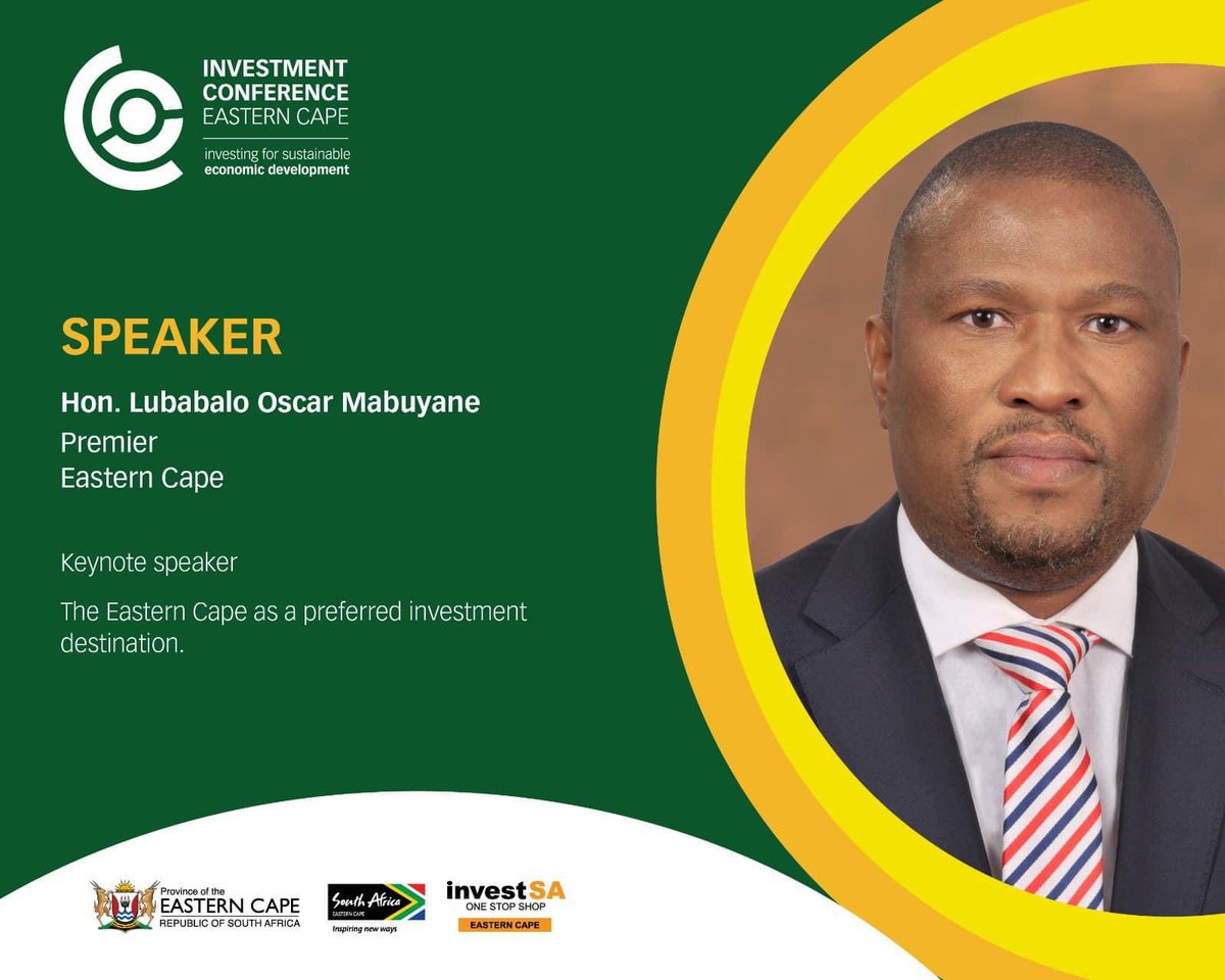 On Friday I will present the Eastern Cape’s case as a compelling investment destination and several public infrastructure investments designed to augment the province’s value proposition.

#InvestEasternCape
#BuildingTheEasternCapeWeWant #LeaveNoOneBehind