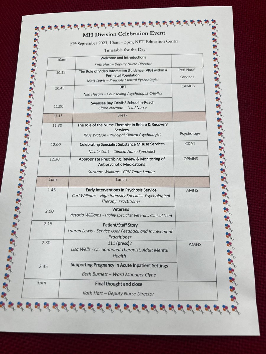 Simone Richards (@simjohn14) on Twitter photo At <a href="/SwanseabayNHS/">Swansea Bay NHS</a> MH Division Celebration Event. Some good presentations this morning. Looking forward to the rest of the day #mhcelebrationevent At <a href="/SwanseabayNHS/">Swansea Bay NHS</a> MH Division Celebration Event. Some good presentations this morning. Looking forward to the rest of the day #mhcelebrationevent