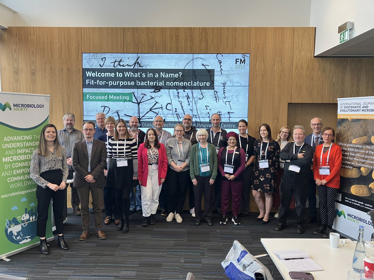 Extremely valuable getting together clinical microbiologists, taxonomists and all sorts of other researchers to build consensus on questions of bacterial nomenclature at <a href="/MicrobioSoc/">Microbiology Society</a> #FitForPurpose2023 in Strathclyde #IJSEM