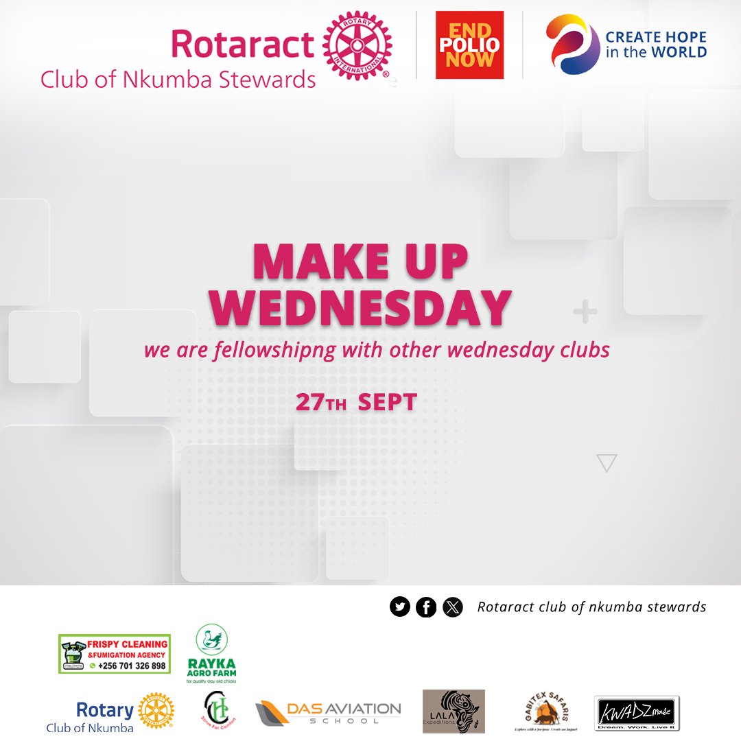 nkumbastewards's tweet photo. It's Make up Wednesday 27th Sept we are fellowshipping with other Wednesday clubs. #TAGF https://t.co/z7paits7Pd