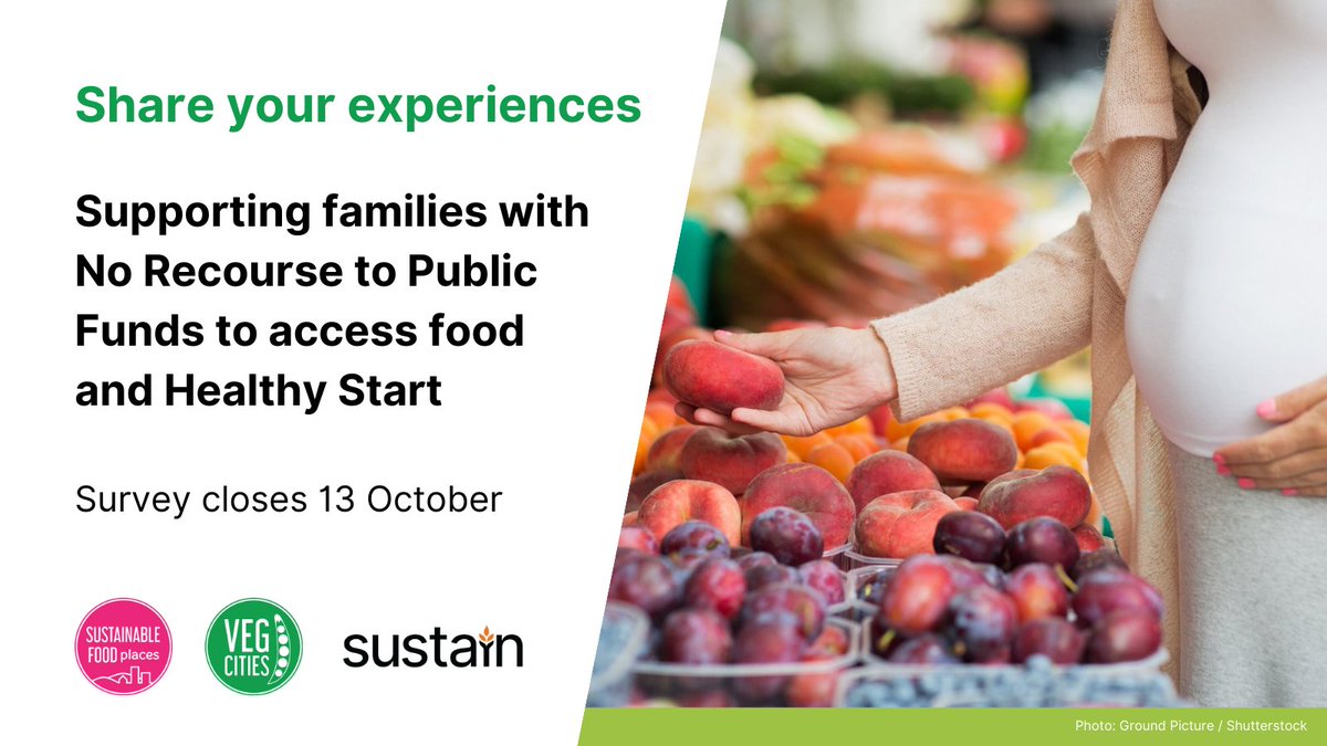 📢Calling all local frontline professionals and groups supporting families with No Recourse to Public Funds to access food and the #HealthyStartScheme! Please complete this survey from @UKSustain: surveymonkey.co.uk/r/2RF6QLH#NRPF @VegCities @FoodPlacesUK