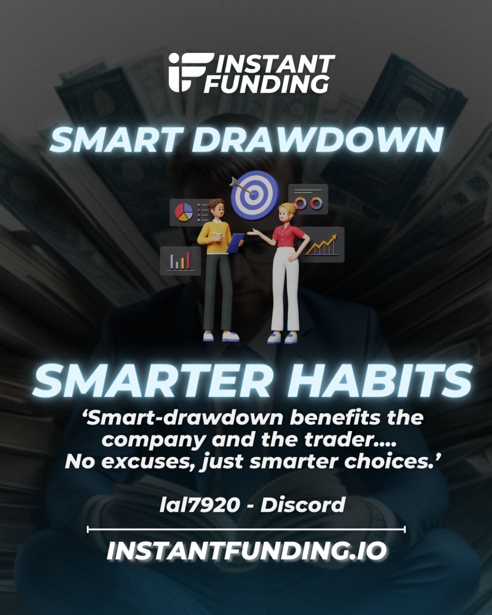 InstantFunding_'s tweet photo. Smart Drawdown helps Traders build better habits while still allowing them the flexibility they need๐
Learn more on our Webite, https://t.co/dmAfjQsRLE #instantfunding #propspace #trading https://t.co/cGGli87nmp