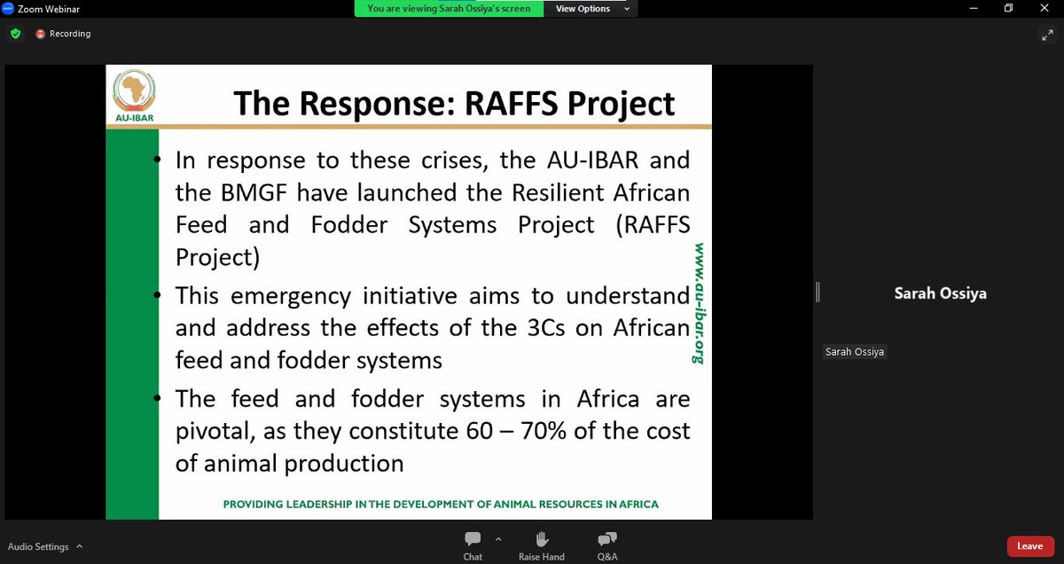AAWConference's tweet photo. Dr Sarah Ashanut Ossiya presents 'The RAFFS Project: AU-IBAR’s response to the Triple Crises of Climate Change, Covid-19, and Conflict in Europe'
#AAWC2023 #AAWCRwanda #AAWC23 https://t.co/EAjFaQBX6Q