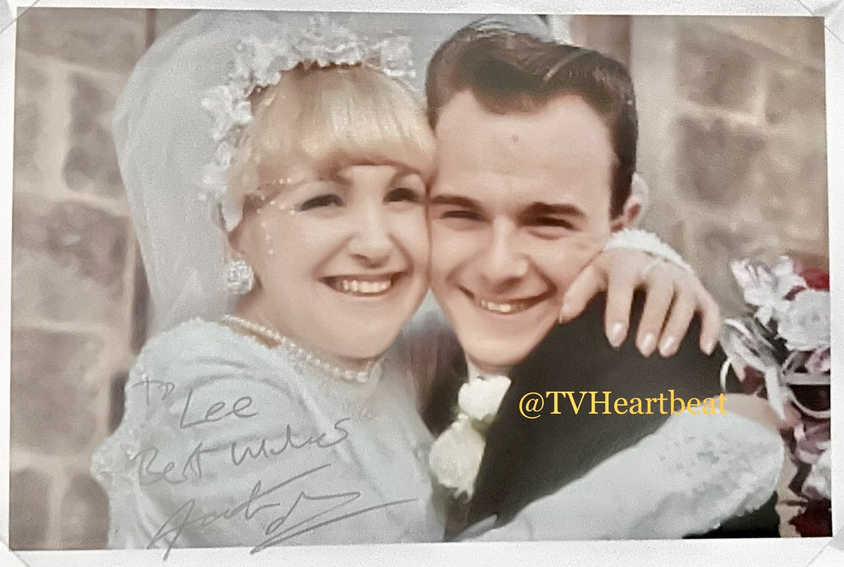 For #WeddingWednesday; the first #Heartbeat wedding! Alan and Sandra in series 1. These are my signed photos from the brilliant #JackDeam, who is currently starring in #TheLongShadow 💙