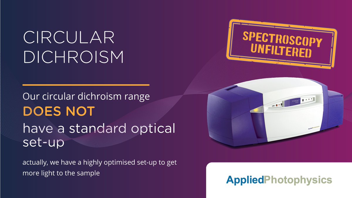 Spectroscopy Unfiltered 💥 

📖Learn more about our circular dichroism instruments here: lnkd.in/e8EJy8JA.

Check out our industry applications: photophysics.com/applications/c….

#Spectroscopy #CircularDichroism #Chirascan
