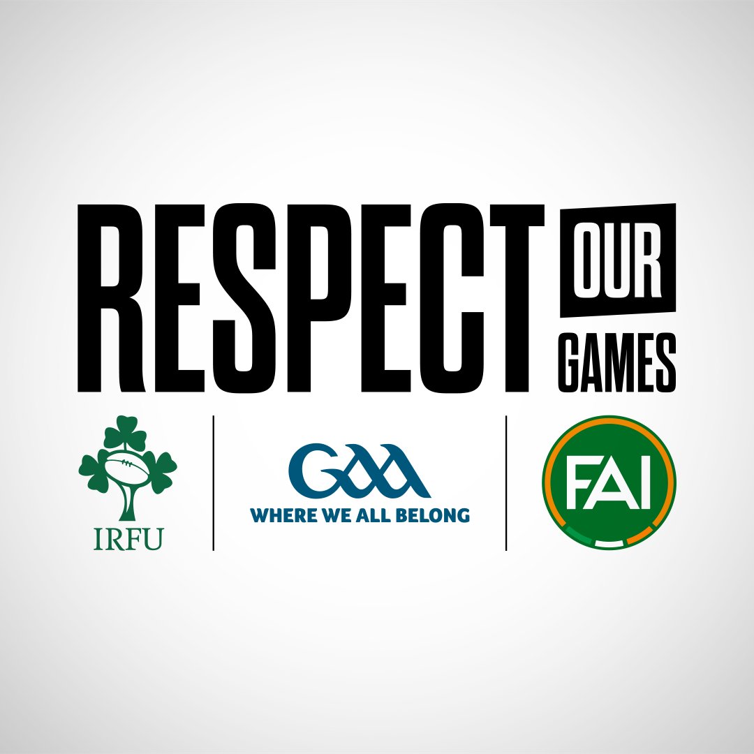 IrishRugby's tweet photo. We're delighted to work with @officialgaa &amp; @IrelandFootball to promote the Respect Our Games initiative.

#RescpectOurGames 

More: https://t.co/AuV8janXua https://t.co/H6fCeRkab3