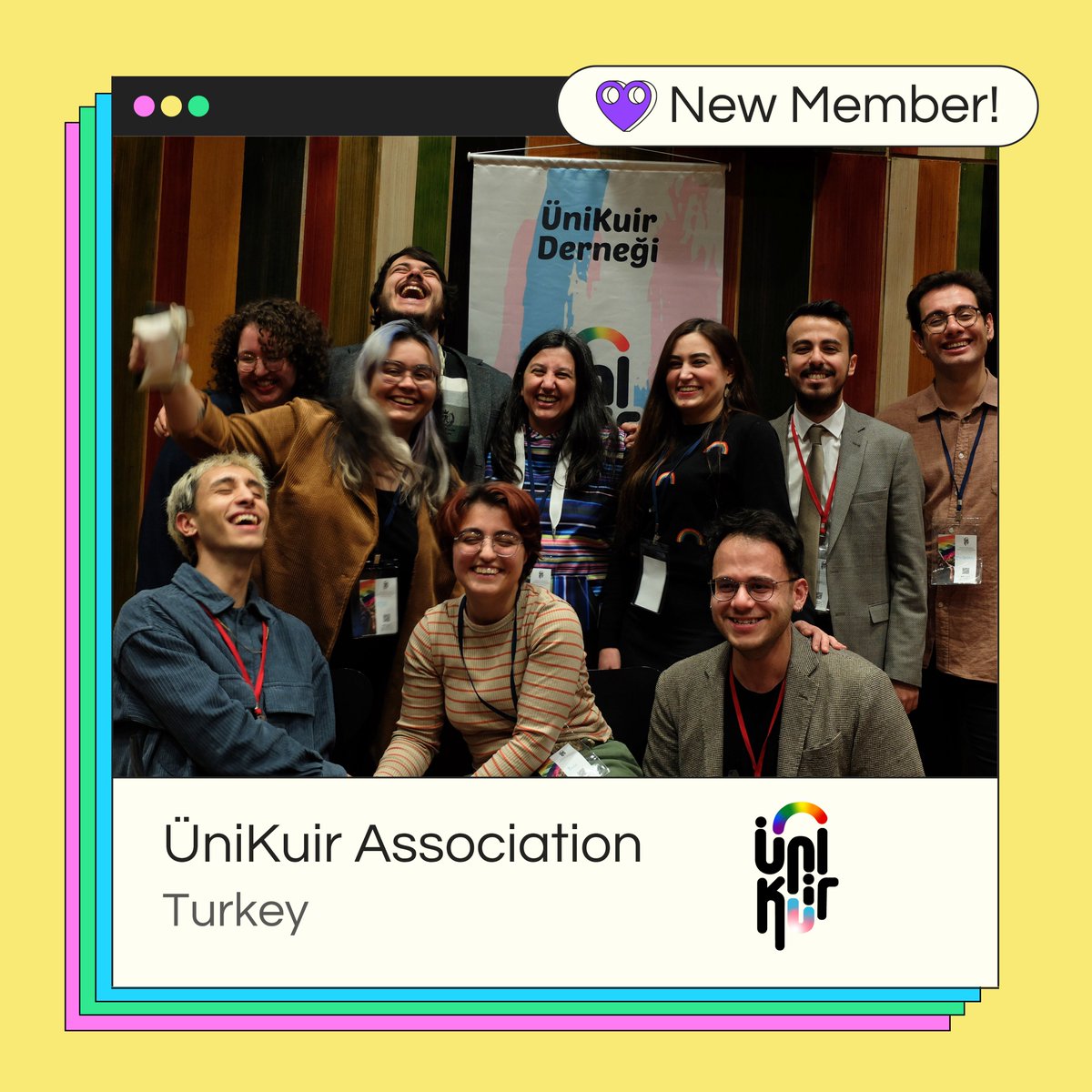 Meet our new Member @unikuir! UniKuir is a rights-based association founded in 2020 to fight against discrimination, violence & hatred against #LGBTQIA+ students in universities in #Turkey, and create free and safe spaces for all university students. Welcome to the family! 🏫💜