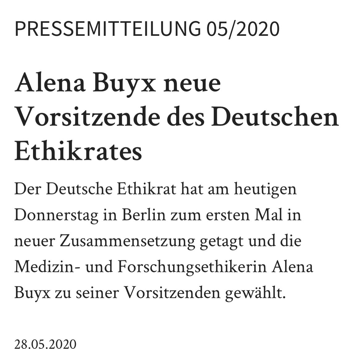 Quo_vadis_BRD's tweet photo. 1/ Man staunt nicht schlecht, was @alena_buyx noch VOR ihrer Ernennung zur neuen Vorsitzenden des 
@ethikrat /s am 28.05.20 zur Rolle der #Kinder in der #Pandemie twitterte. 

Es scheint, sie war damals mit der harten Gangart gegenüber den Kindern in der #Pandemie wenig … https://t.co/i929BWIWK9