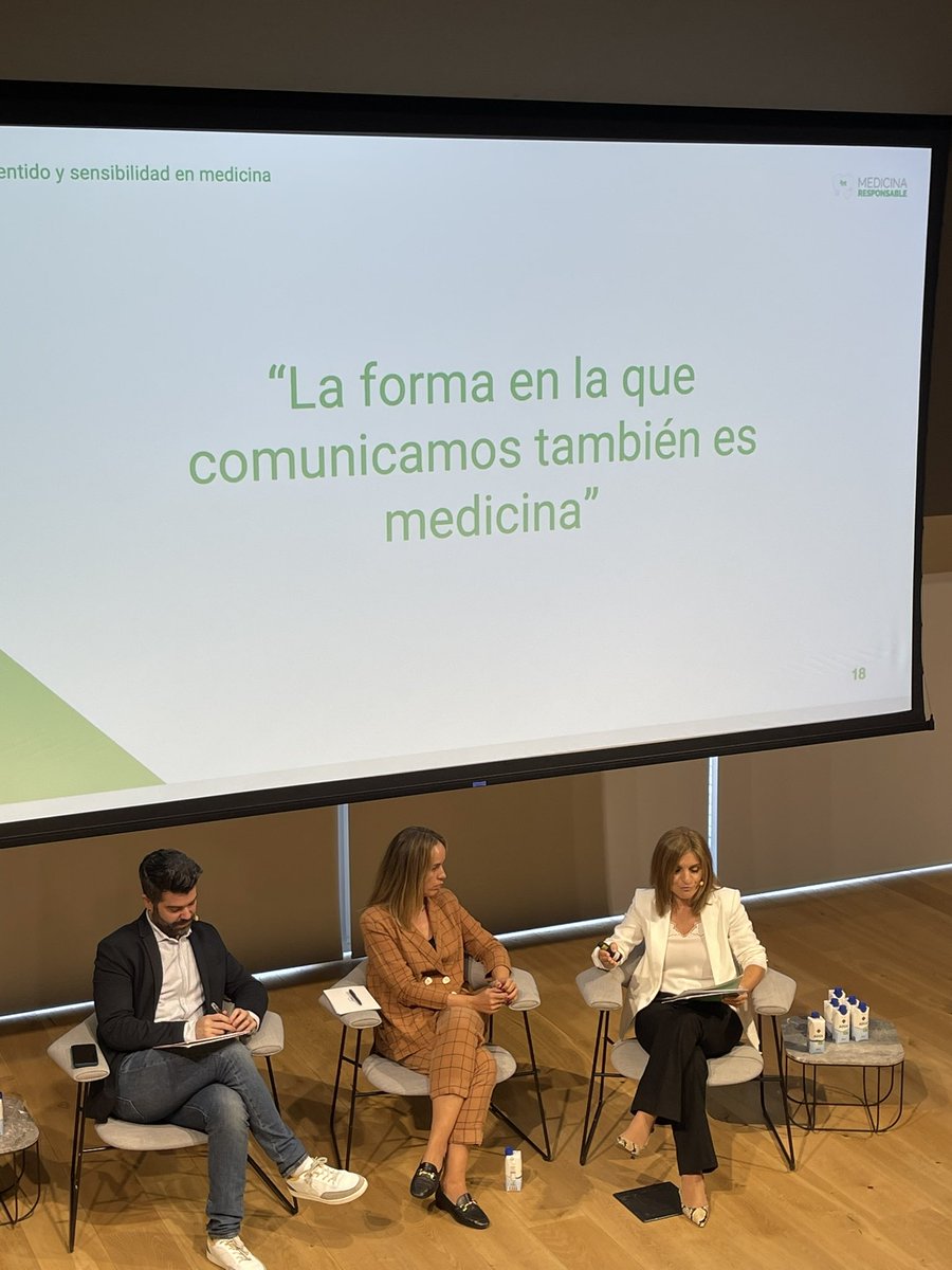 AEAPS's tweet photo. Inspiring Pharma Summit: Mesa 1, Humanización “Sentido y Sensibilidad en medicina”
Nuria Cordón, Directora en @Medicinarespon  “…La forma en que comunicamos también es medicina…“
#IPS23  @AEAPS https://t.co/yiRwYEOrUN