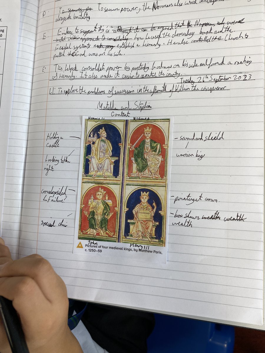 Fantastic source analysis lesson with Year 6 as we look at contemporary depictions of Medieval rulers! Some of these inferences are fantastic - well done to our boys. #StAnthonysPrep #Humanities #History