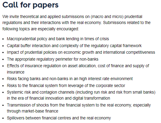 BoE_Research's tweet photo. 📢Call for Papers📢
Our 3rd annual Bank of England Agenda for Research (BEAR) conference takes place on 26-27 February on the theme of "The Prudential Framework". Keynotes from Bo Becker (@beckerbobo) + @JulianeBegenau. Submission deadline is 17 November.
https://t.co/qHTuckvVUr https://t.co/UxDO1G4fvA