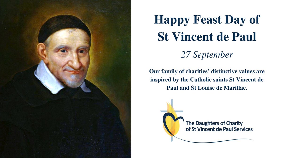 DCServices_UK's tweet photo. Happy Feast Day of St Vincent de Paul, patron saint of charitable societies. St Vincent put the most vulnerable people first, providing comfort, compassion &amp; dignity to all he served. Today we celebrate his work &amp; values, which we strive to live out each day through our services. https://t.co/bHTFwp8cyH