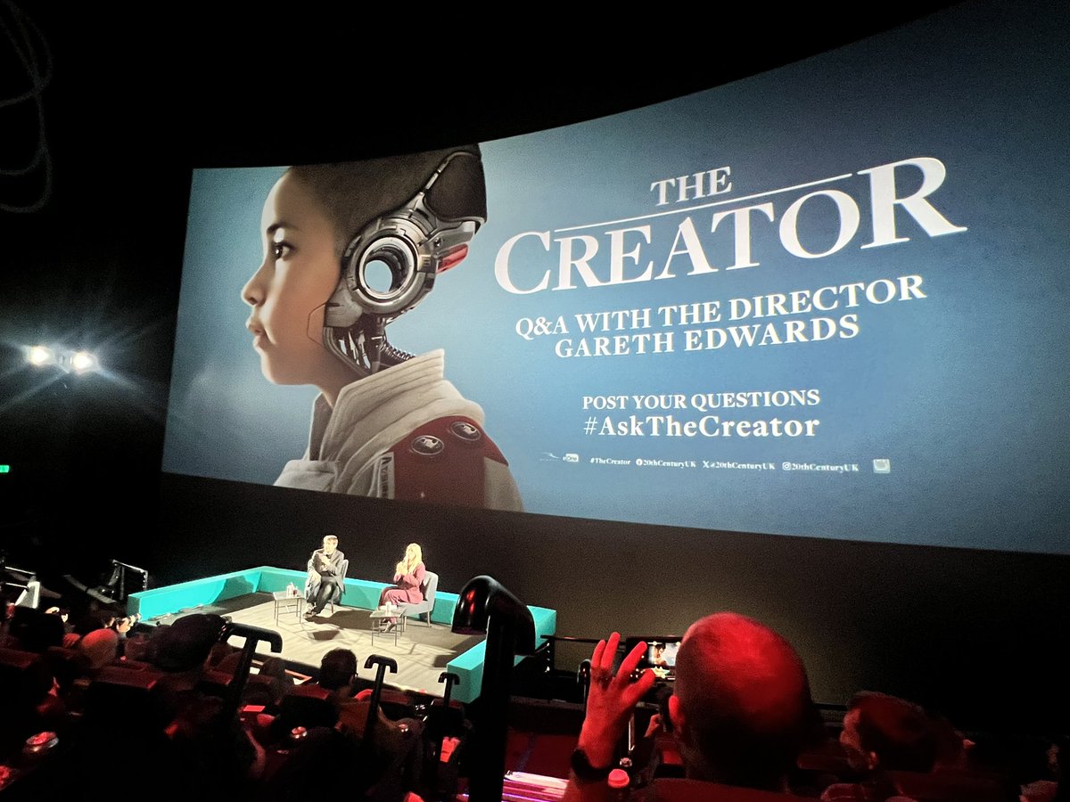 @weareparable thank you for inviting me to wonderful evening with @20thCenturyUK for the screening of the amazing film THE CREATOR. #askthecreator #film #AI #screening