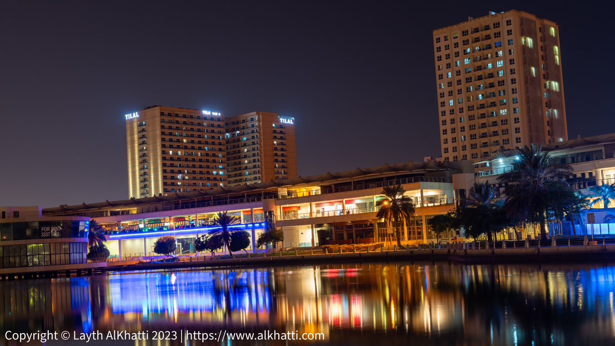 LaythCN's tweet photo. Pretty night light reflections at Amwaj Island Bahrain 

Picture taken with my #sonya7iv #sonyalpha #tamron35150mm 

#Bahrain #manama #amwaj #island #nightphotography #reflection #photographer https://t.co/1O7TT4gMvT