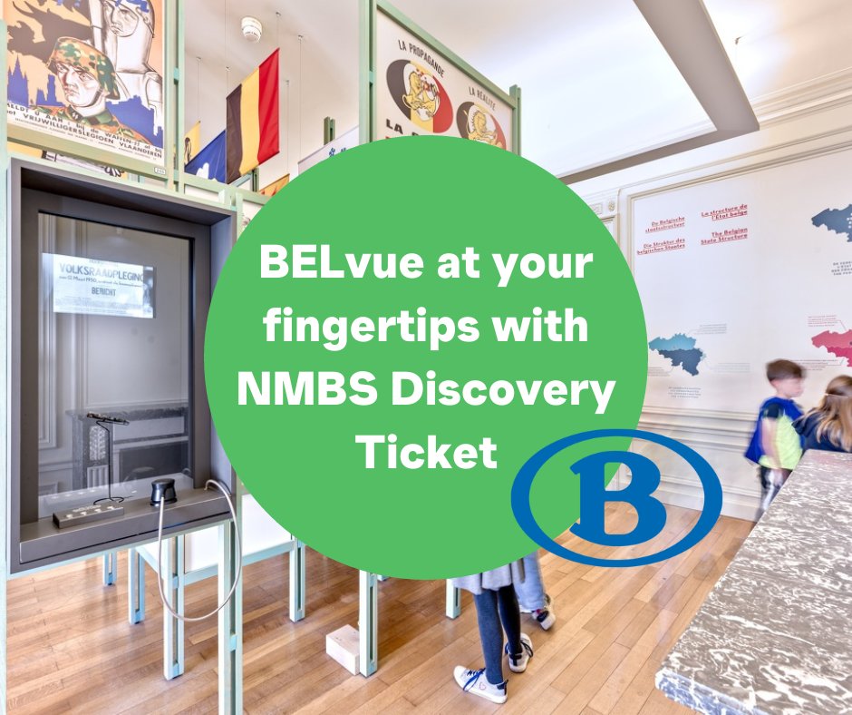 Visit the BELvue Museum by train! Buy a Discovery Ticket by using the SNCB code on sncb.be/discovery and travel return to Brussels Central Station with a 50% discount! 🚂
