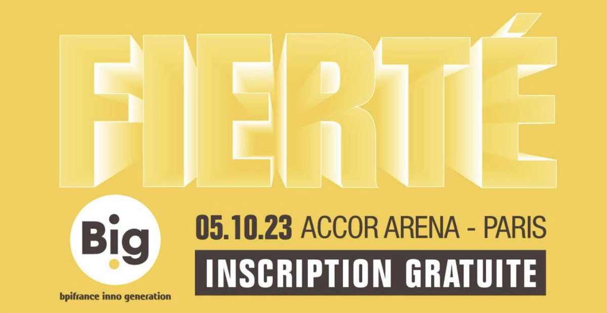 #Evénement

L’IME présent sur la 9ème édition de <a href="/Bpifrance/">Bpifrance</a> Inno Génération le 5 octobre à l’Accor Arena ! 

📌Rejoignez-nous pour cette journée exceptionnelle de rencontres et d'inspiration.
 Inscrivez-vous dès maintenant big.bpifrance.fr/registration/f…
#InnoGeneration #Entrepreneuriat