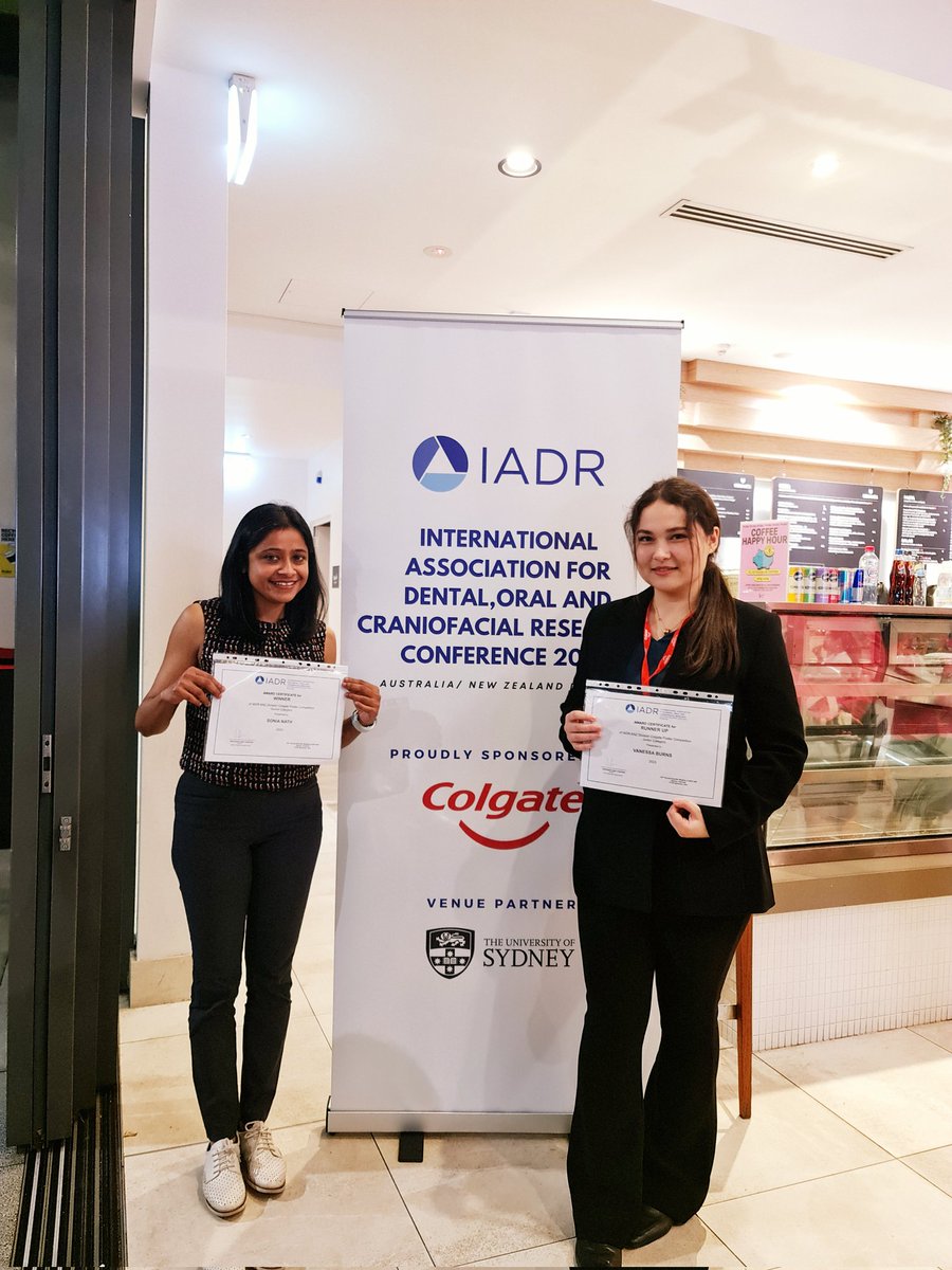 Sonia Nath (@sonianath9) on Twitter photo What a amazing day..
Amazing feeling winning <a href="/IADR/">IADR</a> ANZ div #colgate poster competition. Big win for team. Would have been possible without <a href="/PeterZilm/">Peter Zilm</a> and Lisa Jamieson's support.
<a href="/arcpoh/">ARCPOH</a> <a href="/ResearchADS/">Adelaide Dental School Research🦷📚📝👨🏽🎓</a> What a amazing day..
Amazing feeling winning <a href="/IADR/">IADR</a> ANZ div #colgate poster competition. Big win for team. Would have been possible without <a href="/PeterZilm/">Peter Zilm</a> and Lisa Jamieson's support.
<a href="/arcpoh/">ARCPOH</a> <a href="/ResearchADS/">Adelaide Dental School Research🦷📚📝👨🏽🎓</a>