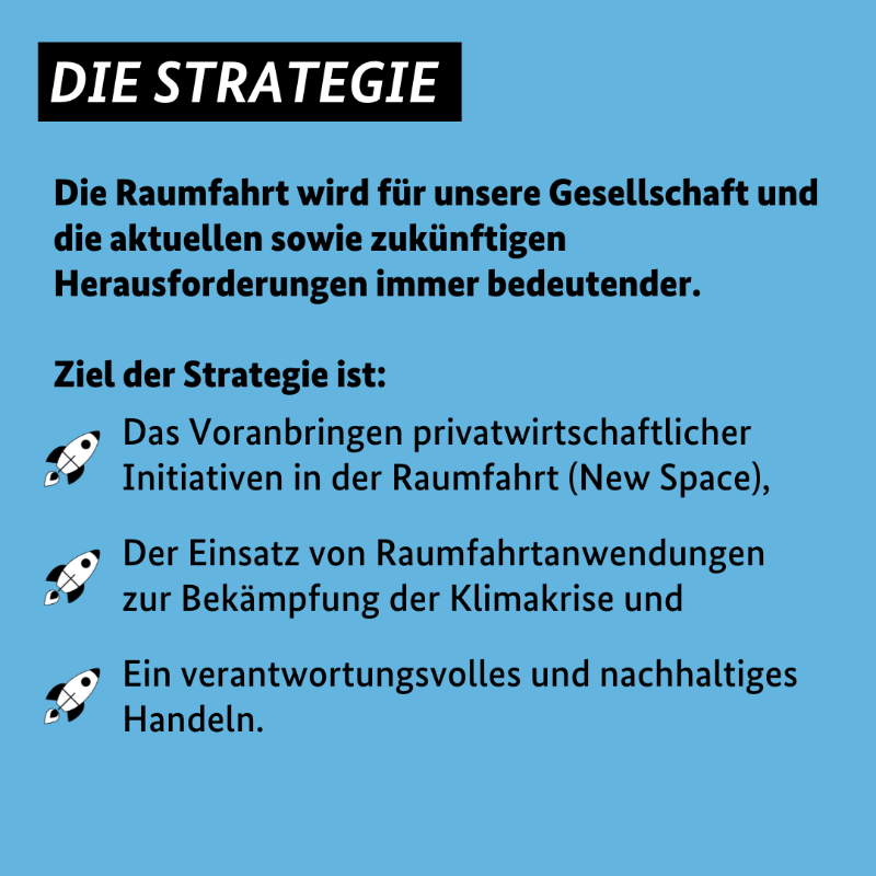 BMWE_'s tweet photo. Navigation oder Klimamonitoring - nur möglich durch Raumfahrtforschung und aus unserem Alltag nicht wegzudenken. Daher steht im Fokus der neuen #Raumfahrtstrategie die wirtschaftliche, gesellschaftliche &amp; strategische Bedeutung von Technologien, Daten &amp; Anwendungen aus dem All.🚀