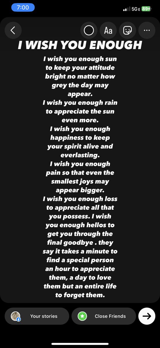 I wish you enough! GM FAMILIA!