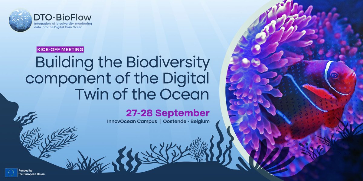 🌍 Explore @DTOBioFlow, an #H2020 project tackling #marine #biodiversity #researchd #data challenges by integrating them into the #EU Digital Twin Ocean. 
Learn more ➡️bit.ly/3ZzIRR1 🌱📊

#OceanBiodiversity