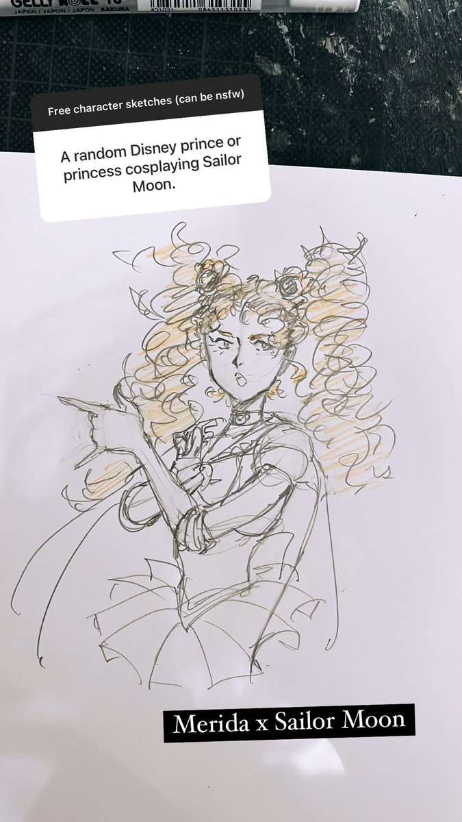 kiat_b_sagur0's tweet photo. Sketch practice #lum #spaceinvaderlum #tifa #merida #ilima https://t.co/aMbBT4tFgz